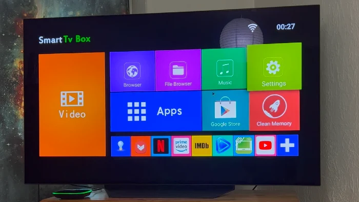 Q Plus Android TV Box Interface