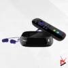 Roku 3 Streaming Media Player with remote and headphones