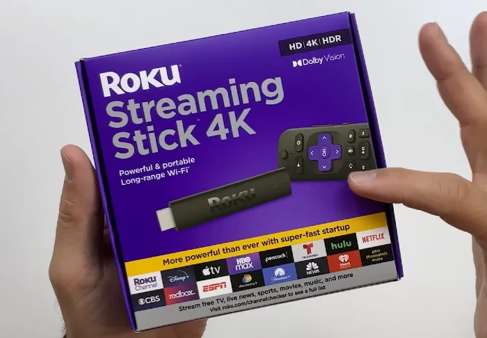 Roku Streaming Stick 4K showing packaging