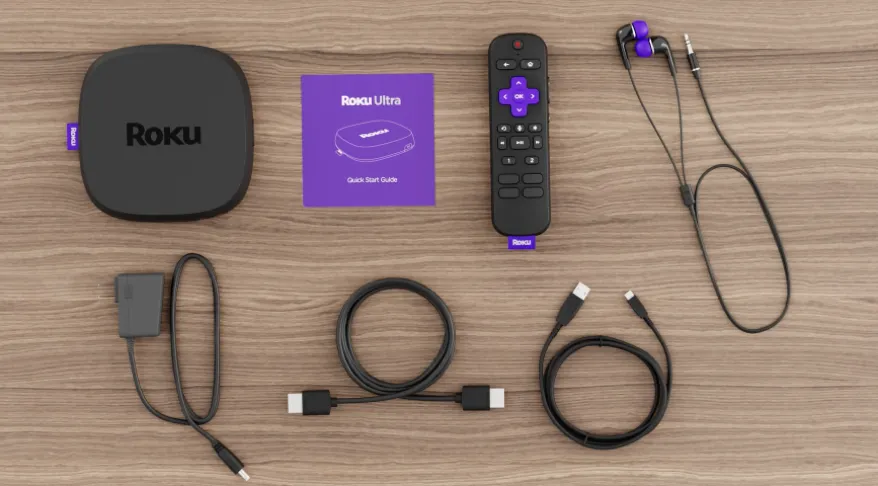 Roku Ultra 4k unboxed items